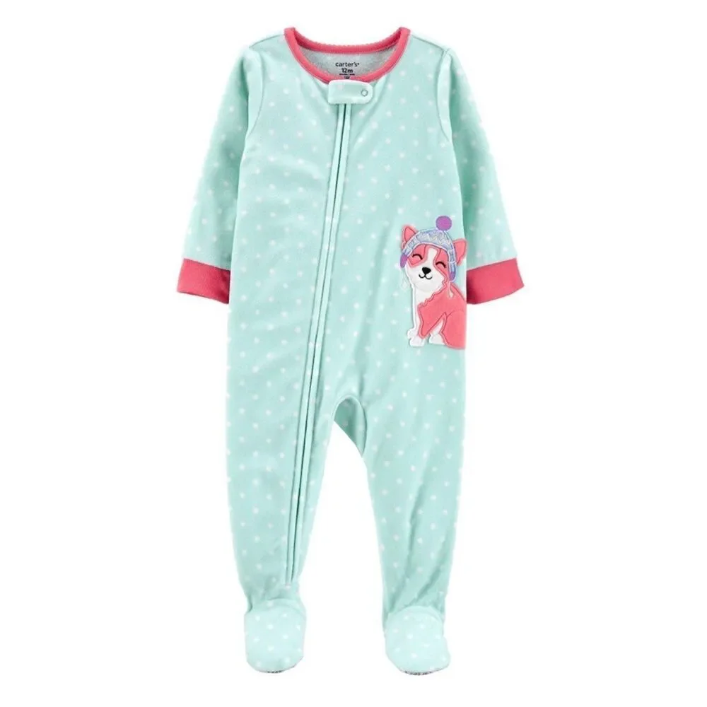Toddler Carter’s Corgi Dog Fleece Footie PJs